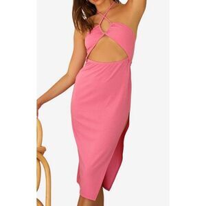 Dippin Daisies Pink Halter Dress size XL